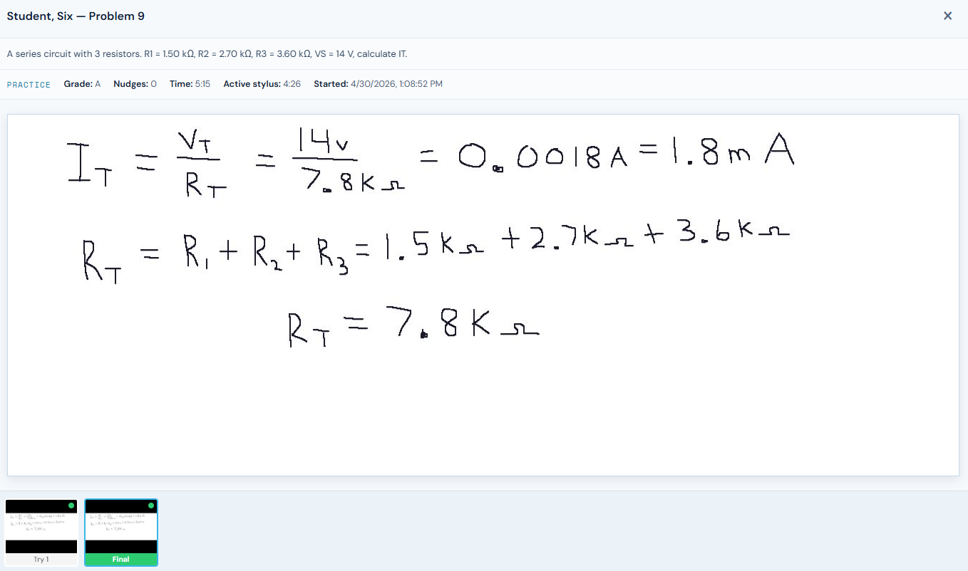 Sample problem — DC circuit calculation